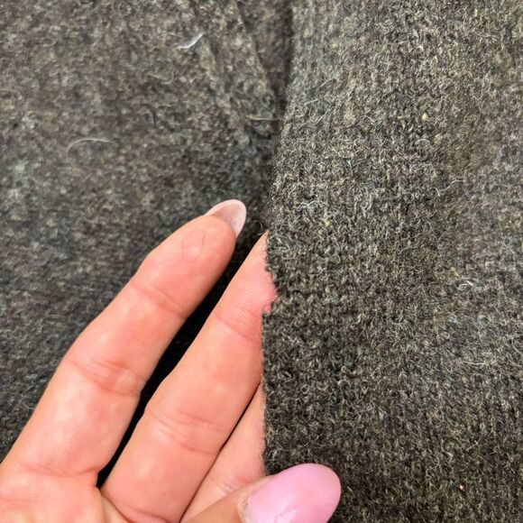 Women’s‎ Ivan Grundhal Brown Shetland Wool Asymmetrical Cardigan Sweater Medium - Picture 12 of 13